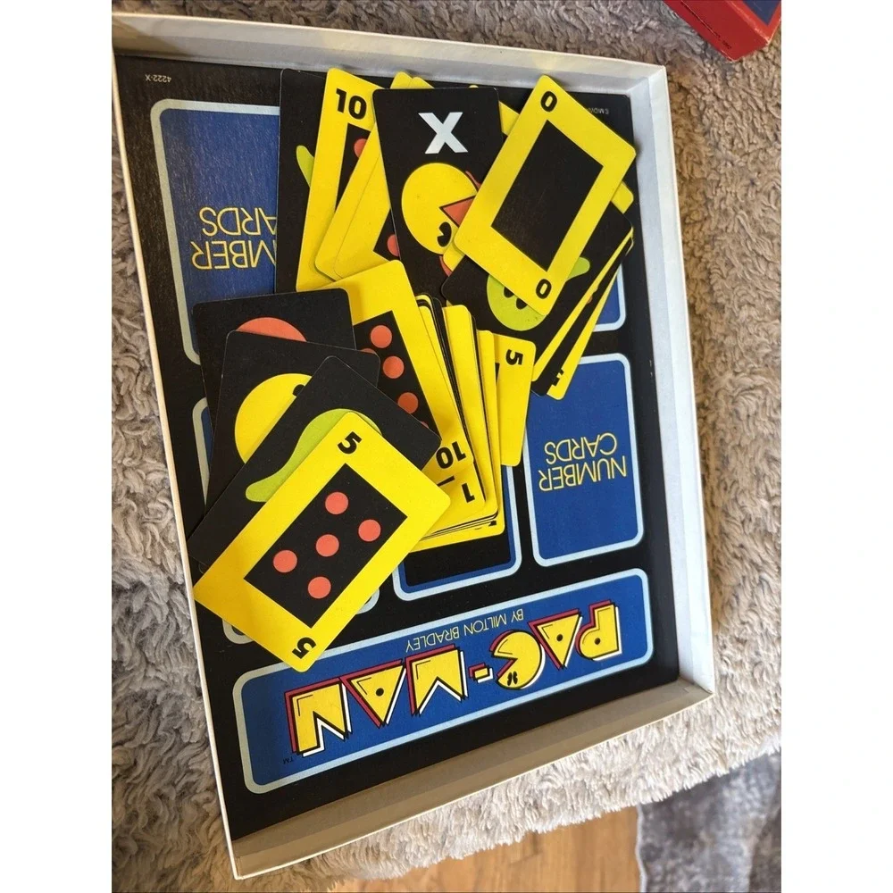 Milton Bradley Pac-Man Card Game Kids OS Multi Good Vintage 1982 Arcade 4222